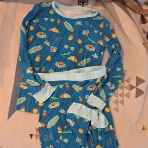 Little Sleepies Blue Pajama Set with Playful Print